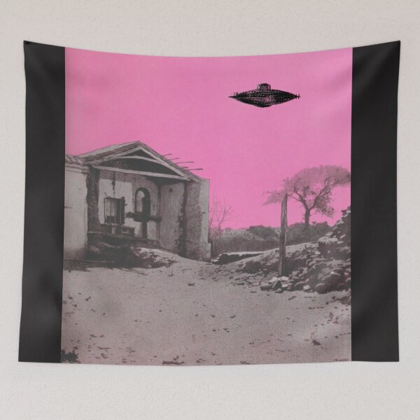 Item preview, UFO | Abandoned village | Vintage | Pink designed and sold by spinolator.