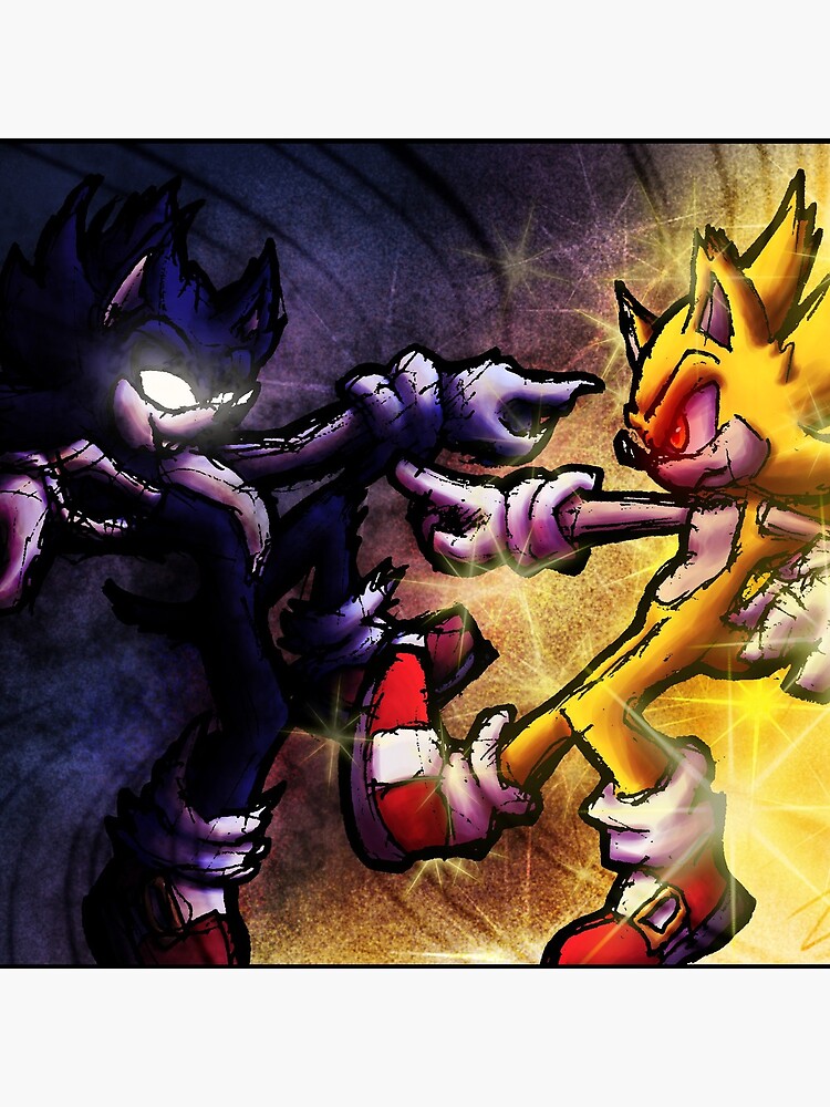 Dark Hyper Sonic and Dark Sonic.EXE vs Fleetway Super Sonic