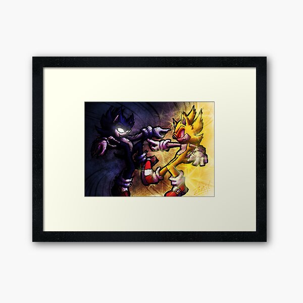 Dark Sonic vs Super Sonic Art Print for Sale by Zentix87