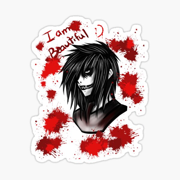 Creepypasta Jeff the Killer Sticker for Sale by HeyitsSmile