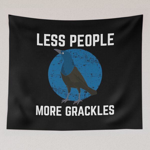 Item preview, Less People Birder Birdwatching Grackle design designed and sold by jakehughes2015.
