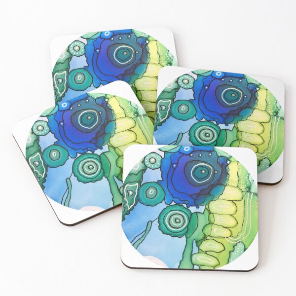 Item preview, blue plant abstract  designed and sold by RoundRootStudio.
