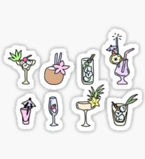 variety cocktail drinks Sticker
