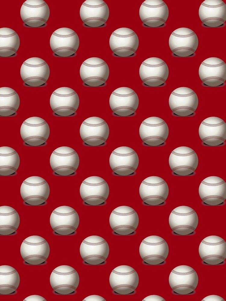Baseballs on Red Background by pugmom4
