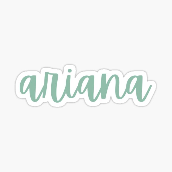Nombre de Ariana - Verde salvia Pegatina