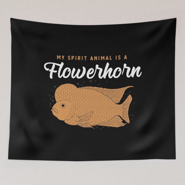 Item preview, Funny Cichlid Fish Lover Spirit Animal Flowerhorn print designed and sold by jakehughes2015.