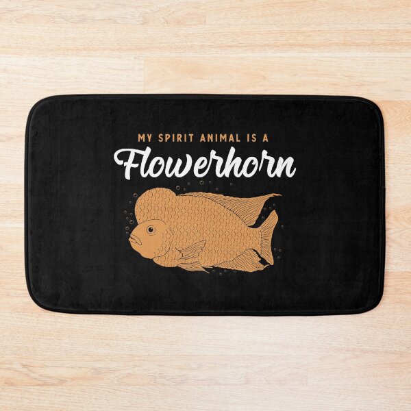Item preview, Funny Cichlid Fish Lover Spirit Animal Flowerhorn print designed and sold by jakehughes2015.