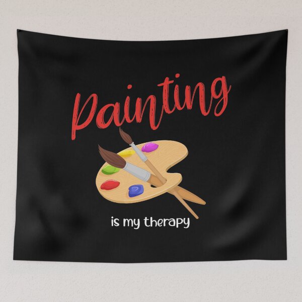 Item preview, Paint Palette Artist Brush Painting Therapy print designed and sold by jakehughes2015.
