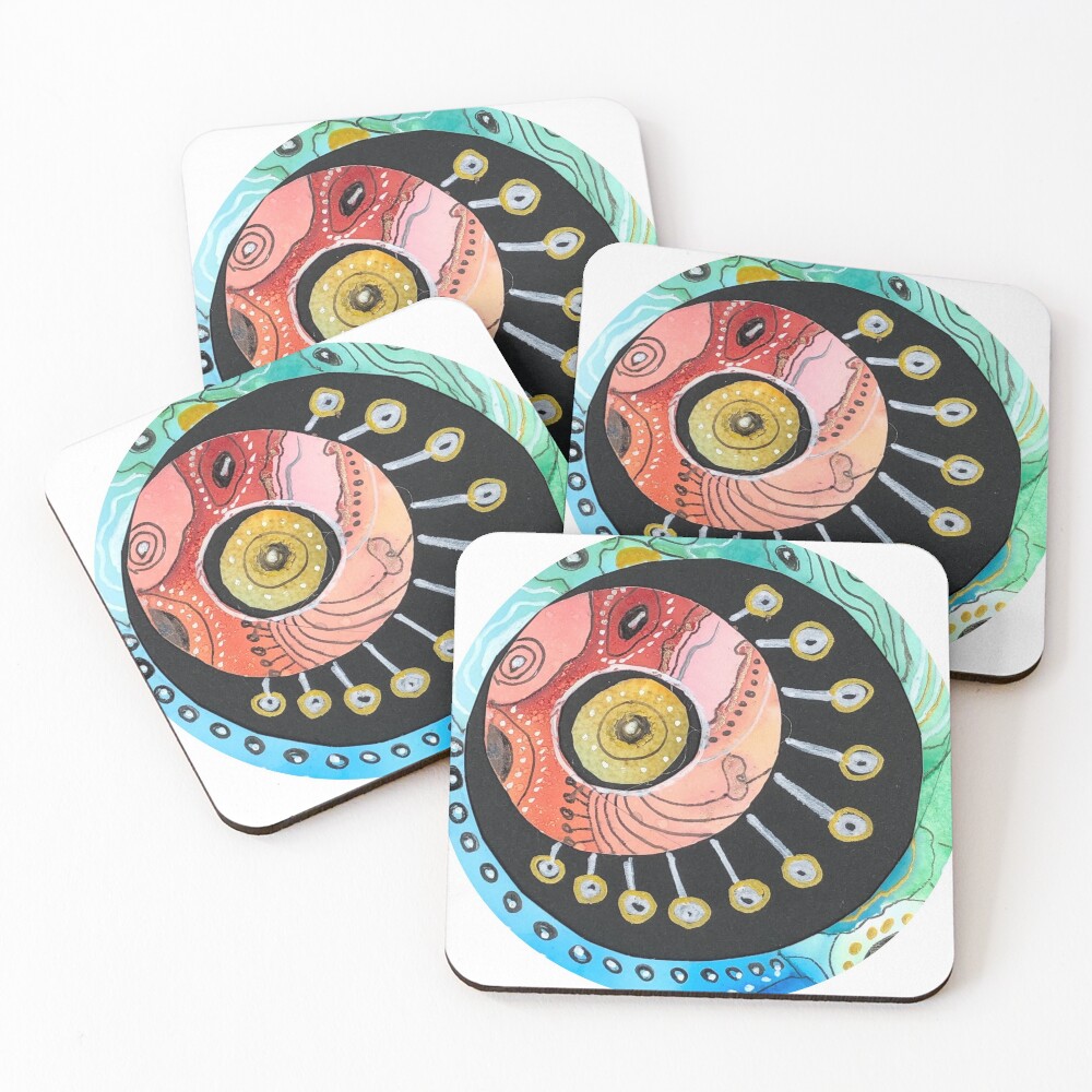 Item preview, Coasters (Set of 4) designed and sold by RoundRootStudio.