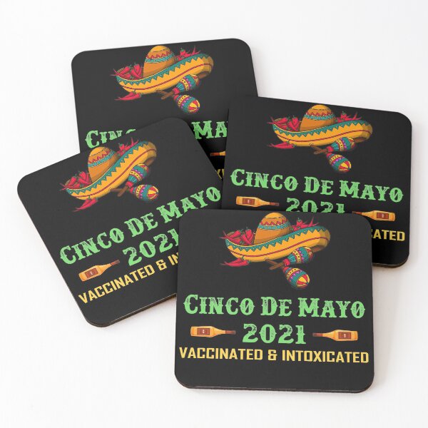 Item preview, Cinco De Mayo 2021 Vaccinated And Intoxicated Funny Happy Cinco De Mayo Sombrero Mexican American Puebla Fiesta Hispanic Celebration Party 5th May Nacho Average Tequila Holiday Birthday Gift designed and sold by JustBeHappyy.