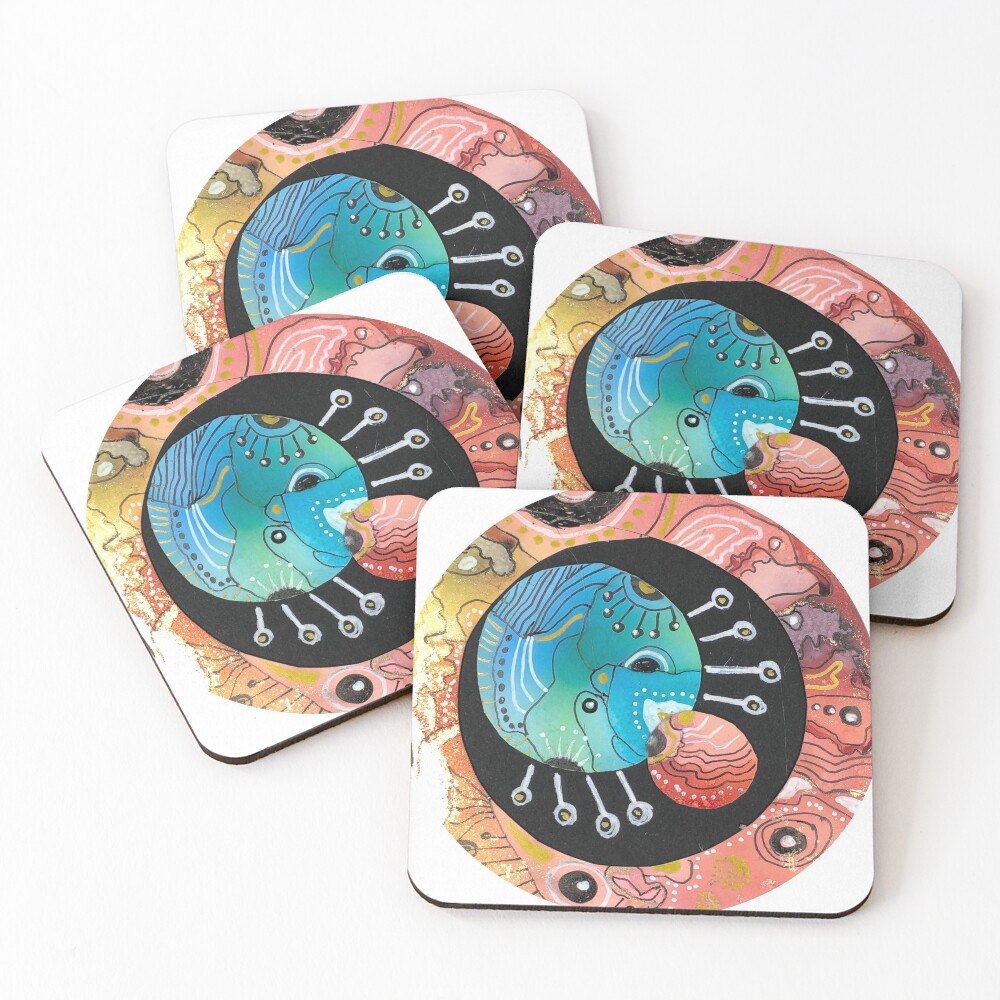 Item preview, Coasters (Set of 4) designed and sold by RoundRootStudio.