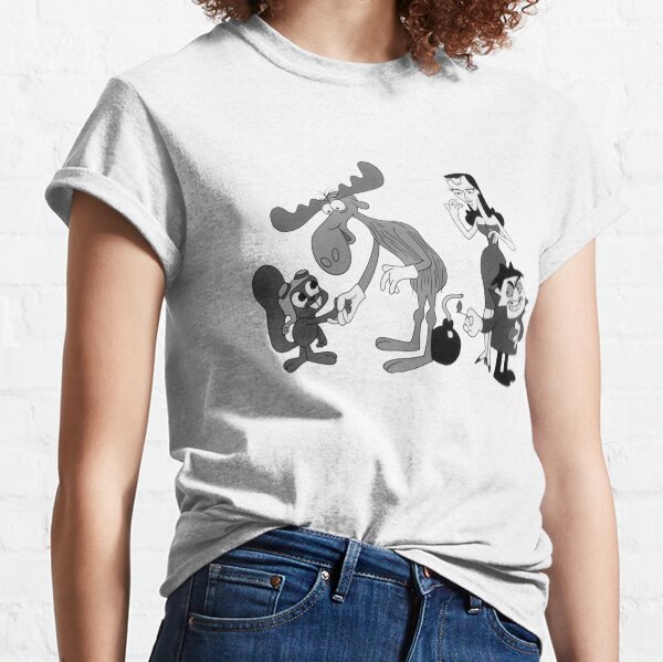 Rocky and Bullwinkle about to be Blown up Classic T-Shirt