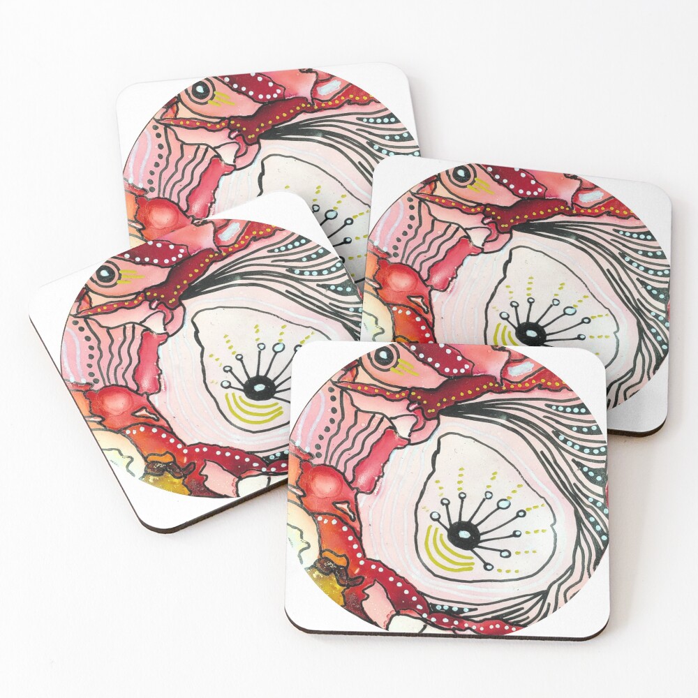 Item preview, Coasters (Set of 4) designed and sold by RoundRootStudio.