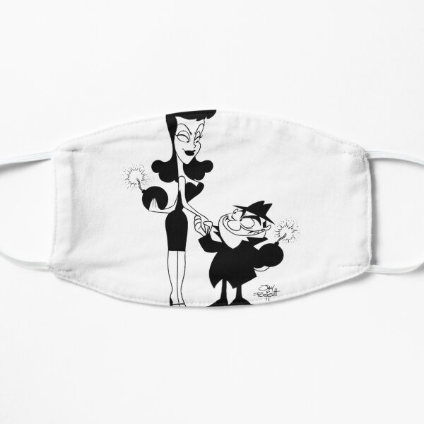 Boris and Natasha with Bombs Flat Mask