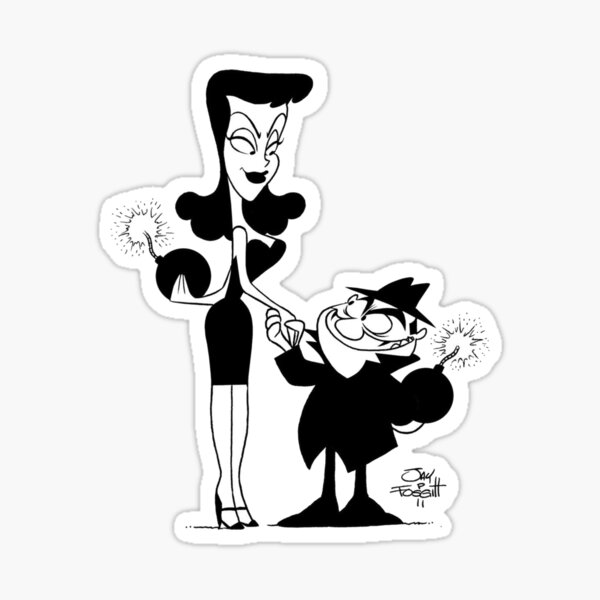 Boris and Natasha with Bombs Sticker