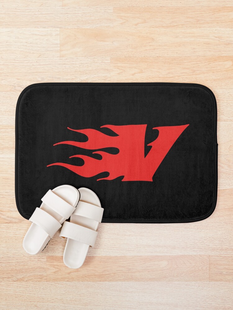 Thumbnail 1 of 6, Bath Mat, Initial Monogram V designed and sold by Rajeev5025.