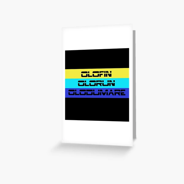 Olofin Olorun Olodumare Yoruba Santeria Osha" Greeting Card by Fly360design  | Redbubble