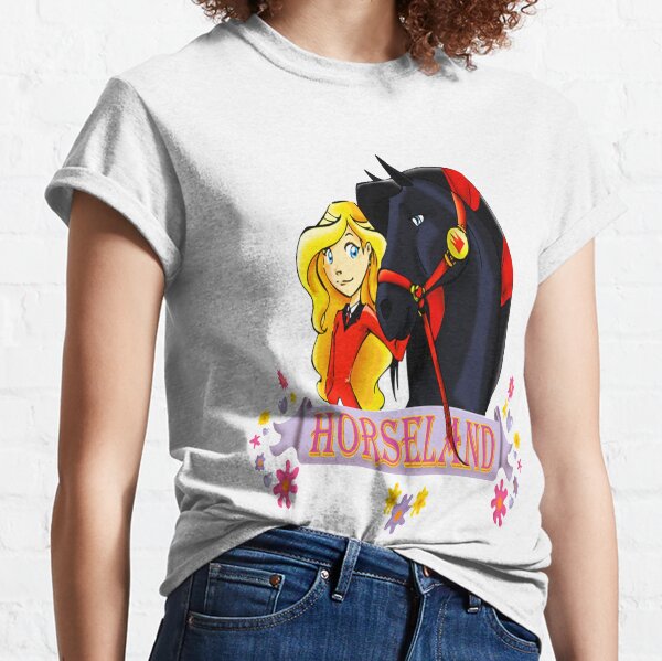 Horseland Alle Pferde Mädchen-T-Shirt mit Raffungen