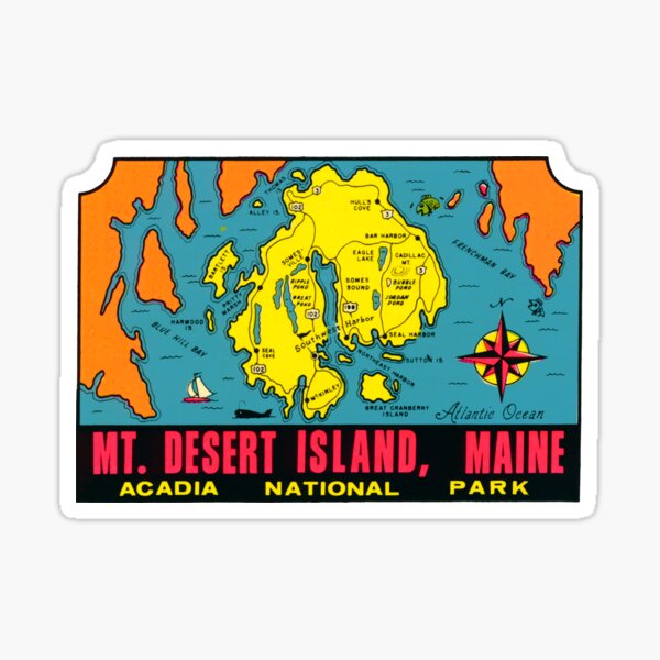 "1960s Mount Desert Island Maine" Sticker for Sale by historicimage