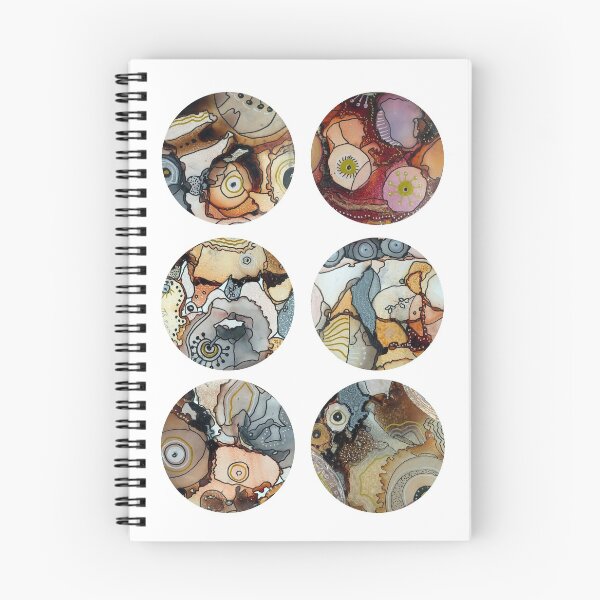 Item preview, brown ink collages designed and sold by RoundRootStudio.