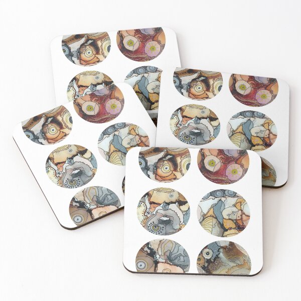 Item preview, brown ink collages designed and sold by RoundRootStudio.