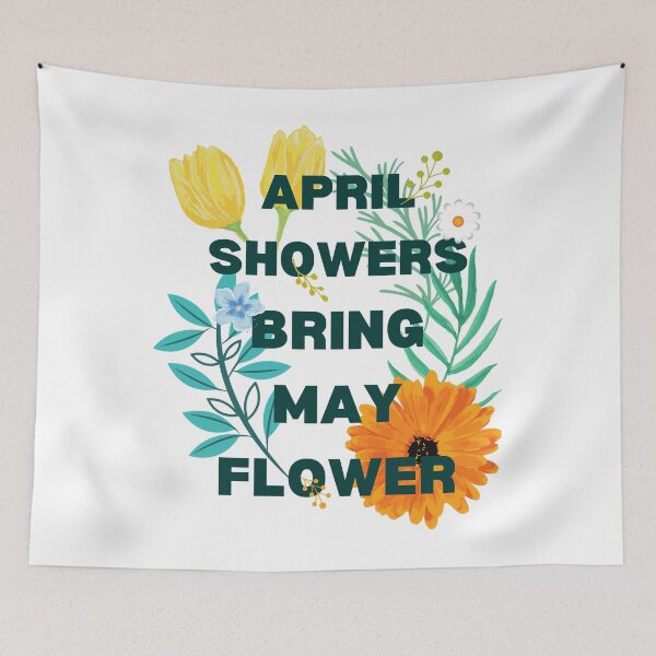 Item preview, april girls showers bring may flowers  Sticker designed and sold by RandolphDejesus.