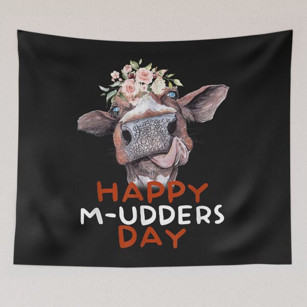 Item preview, Happy M-udders Day Funny Cow Heifer Farmer Mother's Day designed and sold by Ambrosia1234.