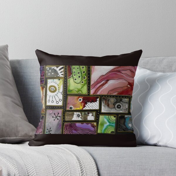 Item preview, Alcohol ink collage with pen detail designed and sold by RoundRootStudio.