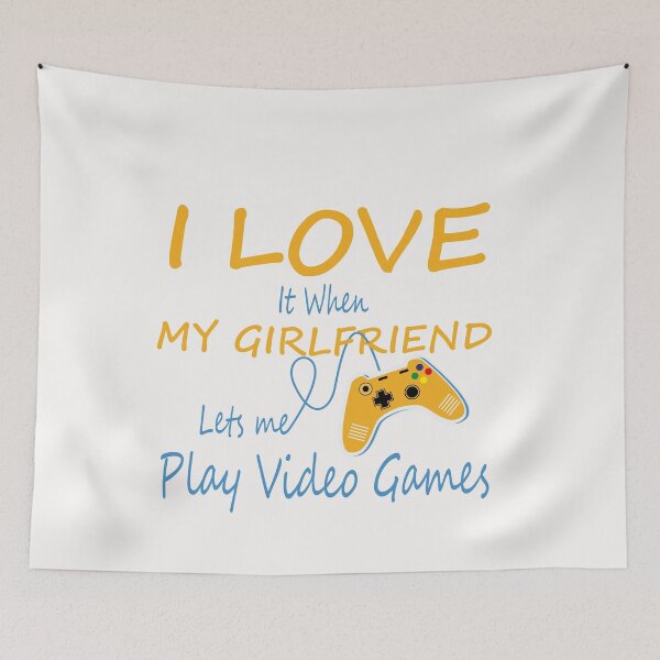 Item preview, I Love It When My Girlfriend let's Me Play Video Games designed and sold by mahjoubstr.