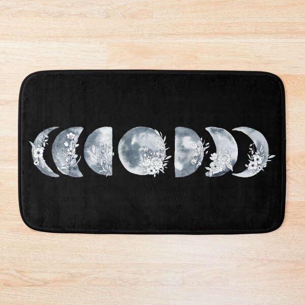 Item preview, moon phases watercolor floral art designed and sold by cutecrazytshirt.