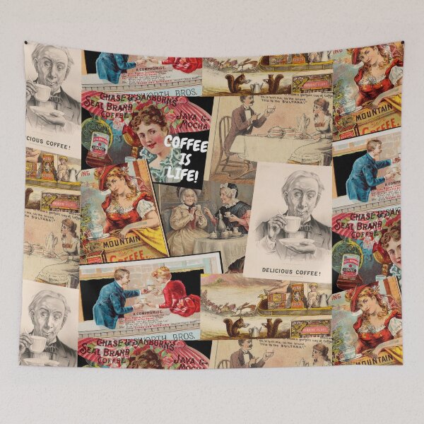 Item preview, Coffee is Life Vintage Montage #3 designed and sold by Krispsm.