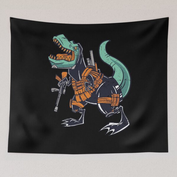 Item preview, Funny Military Dinosaur With Guns designed and sold by American-Proud.