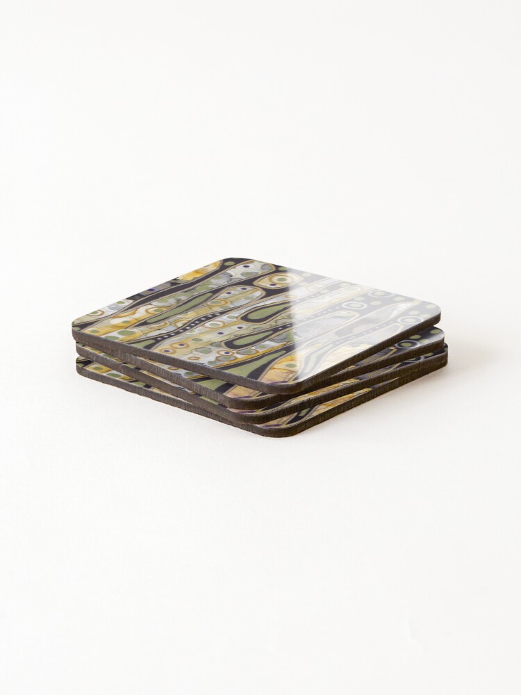 Thumbnail 4 of 5, Coasters (Set of 4), fire designed and sold by RoundRootStudio.