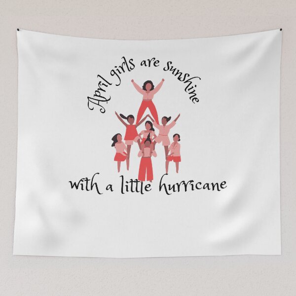 Item preview, April girls are sunshine with a little hurricane - sticker Sticker designed and sold by RandolphDejesus.