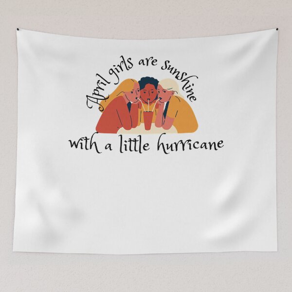Item preview, April girls are sunshine with a little hurricane Sticker designed and sold by RandolphDejesus.
