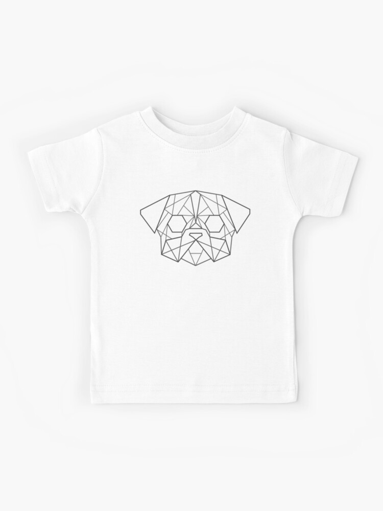 Rainbow Rules Geometric Pugs Kids Cotton Blend T-Shirt Unisex