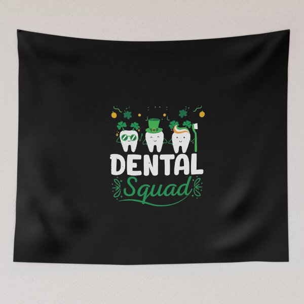 Artikelvorschau, Dental Squad, Happy St. Patrick's Day, gute Zähne, Kleeblatt, junger Klee, Geschenk für Zahnarzt entworfen und verkauft von GeorgianaConn.