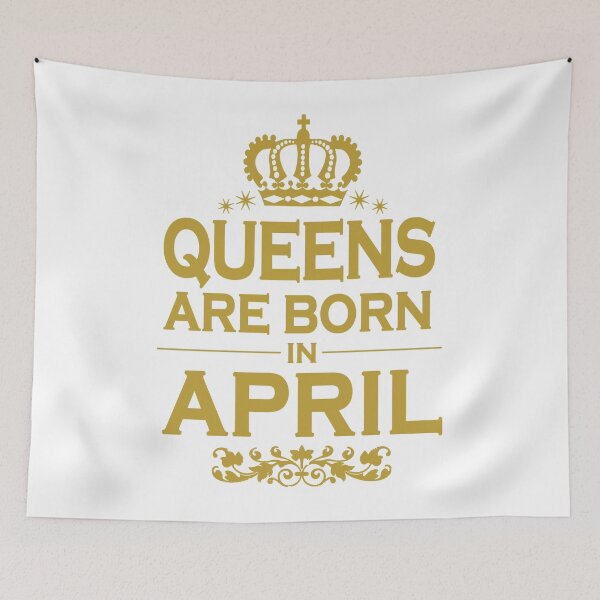 Item preview, Queens Are Born In April Sticker designed and sold by RandolphDejesus.