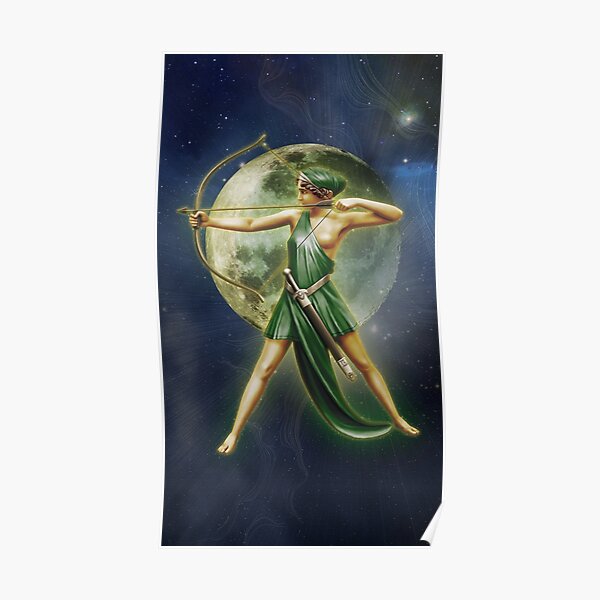 Greek Goddess Artemis v4 Poster