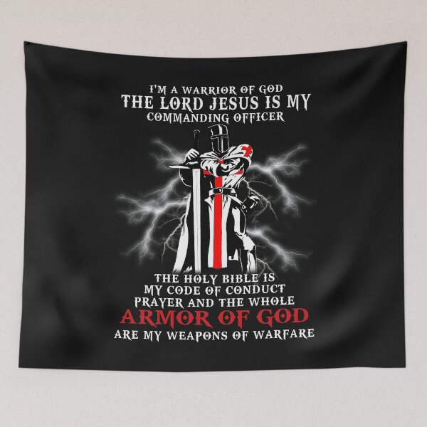 Item preview, Christian Knight Templar Warrior Of God Crusader Prayer Armor Tee Gifts designed and sold by Lukifo-Mana.