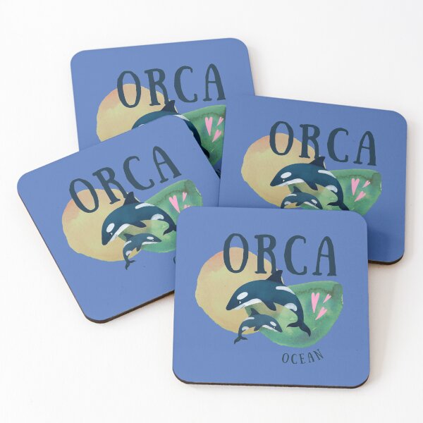 Item preview, Baby orca and his mom in the ocean designed and sold by PhotoPrise.