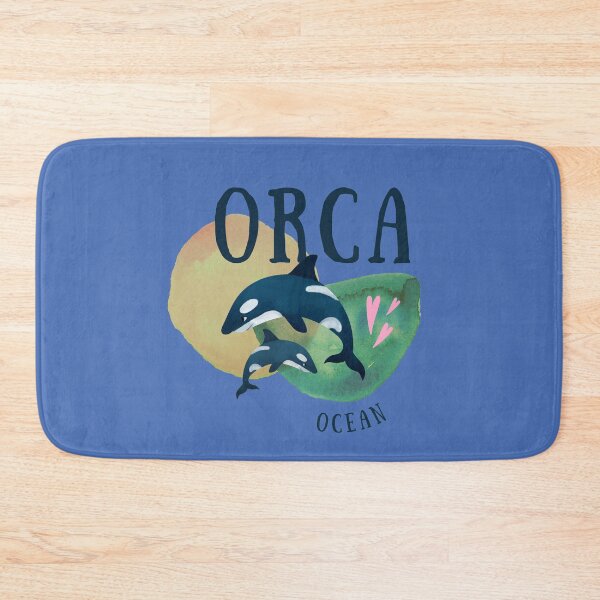 Item preview, Baby orca and his mom in the ocean designed and sold by PhotoPrise.