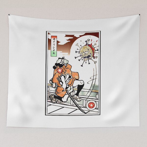 Item preview, Samurai Uses a Mask Against Viruses designed and sold by sisilmahendra.