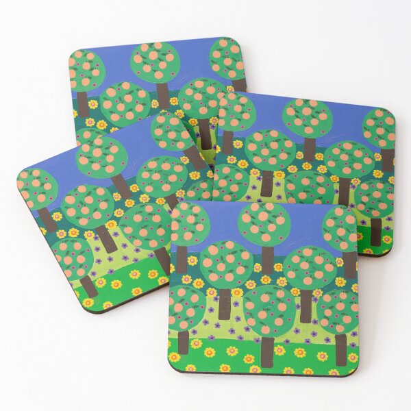 Item preview, 'Peach Land' Grandpa's peach orchard- hand painted designed and sold by waterlily-joy.