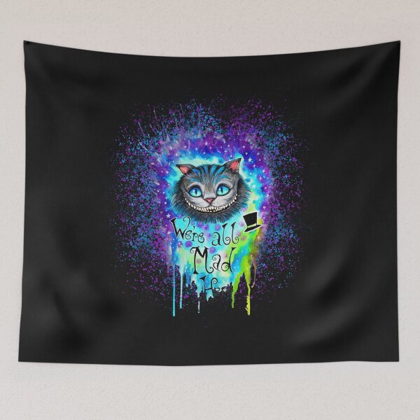 Artikelvorschau, Watercolor Cheshire Cat We're all Mad Here Nebula T-shirt Vintage Men Gift Tee entworfen und verkauft von Lukifo-Mana.