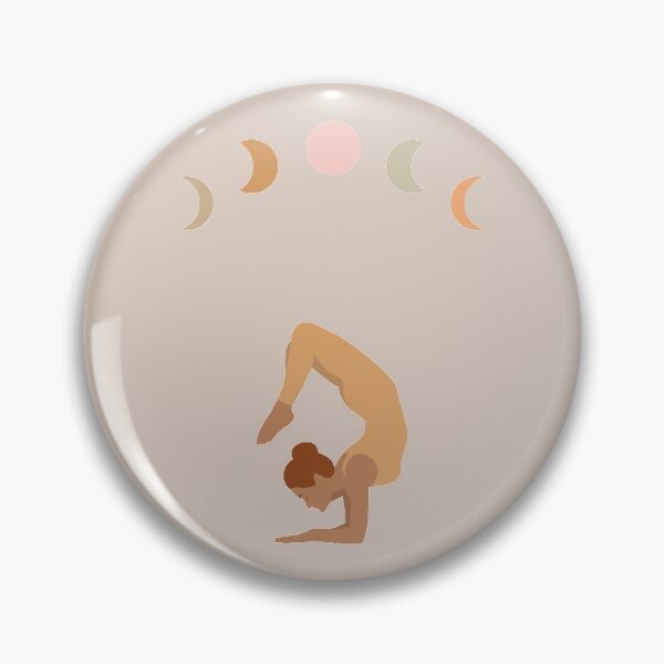 Item preview, Moon Phases Yoga Pose | Boho Yoga Art designed and sold by Sadhana Design Studio.