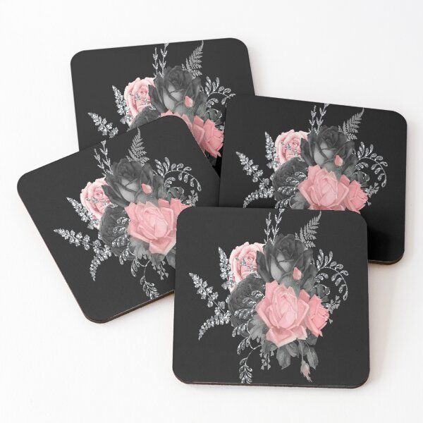 Item preview, Pink and black roses 4 designed and sold by HumanwreckageRB.