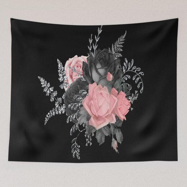 Item preview, Pink and black roses 4 designed and sold by HumanwreckageRB.