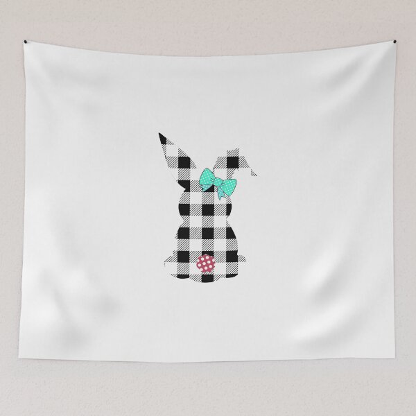 Item preview, Easter Bunny, Buffalo Plaid, Bunny, Easter, Bunny With A Bow, Polka Dot Tail designed and sold by GeorgianaConn.