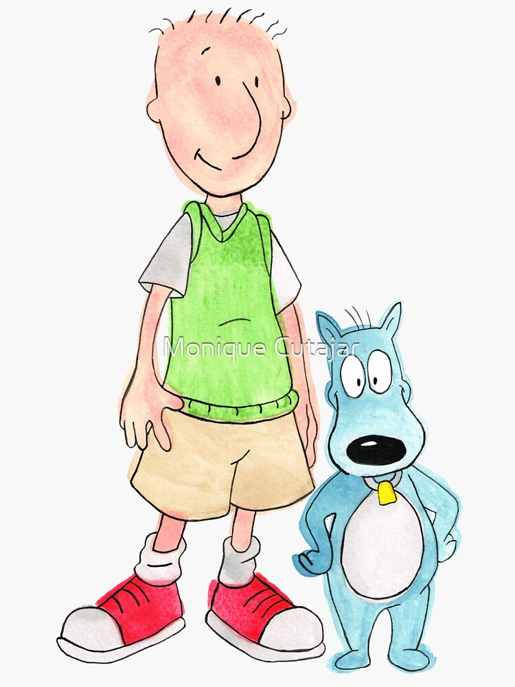 "Doug and Porkchop" Sticker by moniquecutajar Redbubble